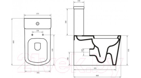 Сливной бачок BelBagno BB120T