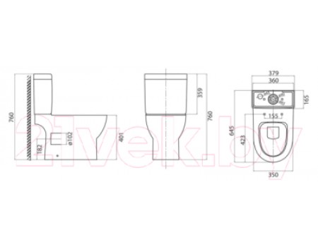 Сливной бачок BelBagno BB130T
