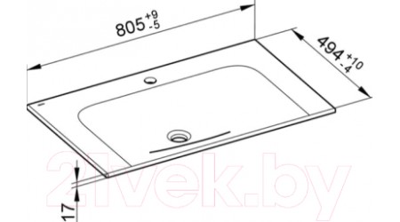 Умывальник BelBagno BB1903LF-800
