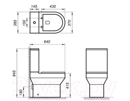 Сливной бачок BelBagno BB275T