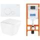 Унитаз подвесной с инсталляцией BelBagno BB3103CHR/SC/BB002-80/BB014-SR-BIANCO