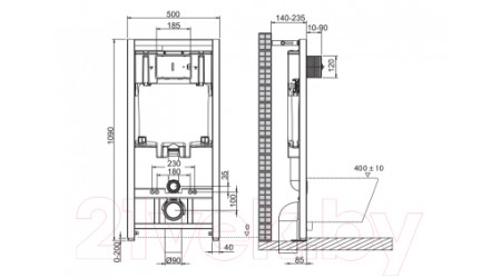 Унитаз подвесной с инсталляцией BelBagno BB3105CHR/SC/BB002-80/BB005-PR-CHROME
