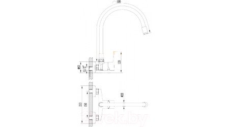 Смеситель Invena BC-82-E5S-L (серый) 