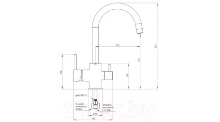 Смеситель Deante BCH N64M (черный) 