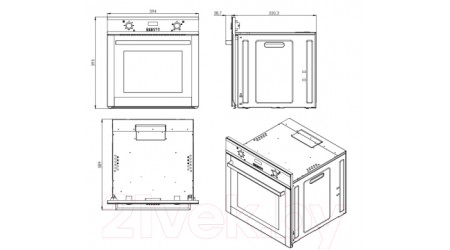 Электрический духовой шкаф Zorg Technology BE6 RST (EMY) (белый)