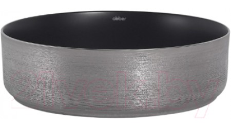 Умывальник Abber Bequem AC2109BS (черный матовый с серебром)