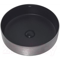 Умывальник Abber Bequem AC2109BS (черный матовый с серебром)