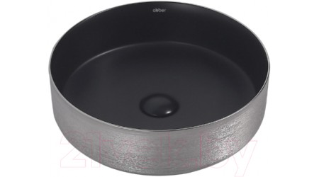 Умывальник Abber Bequem AC2109BS (черный матовый с серебром)