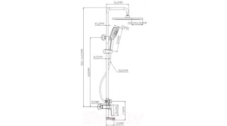 Душевая система Esko Berlin ST250 BR