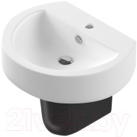 Умывальник Sanita Luxe Best BSTSLWB01 + BSTSLSP02 (черный полупьедестал)