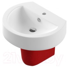 Умывальник Sanita Luxe Best BSTSLWB01 + BSTSLSP03 (красный полупьедестал)