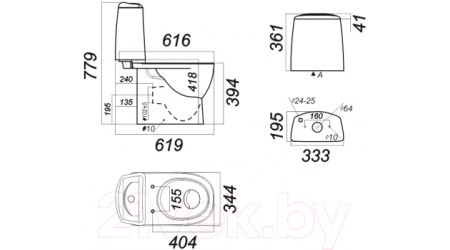 Унитаз напольный Sanita Luxe Best Comfort Black