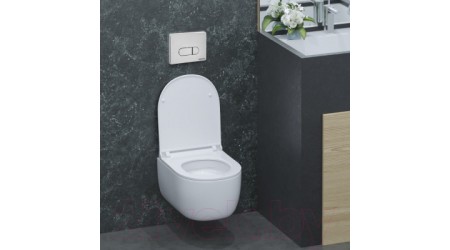 Унитаз подвесной с инсталляцией Sanita Luxe Best SL DM BSTSLWH0104 + 525 040000 + D3 040033