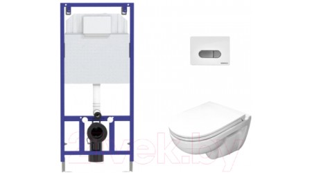 Унитаз подвесной с инсталляцией Sanita Luxe Best SL DM BSTSLWH0104 + 525 040000 + D7 040037