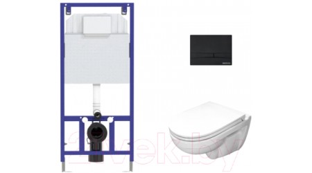 Унитаз подвесной с инсталляцией Sanita Luxe Best SL DM BSTSLWH0104 + 525 040000 + F5 040055