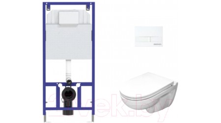 Унитаз подвесной с инсталляцией Sanita Luxe Best SL DM BSTSLWH0104 + 525 040000 + L1 040011