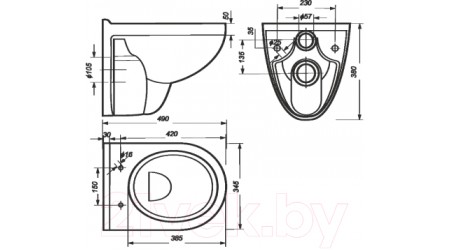 Унитаз подвесной с инсталляцией Sanita Luxe Best SL DM BSTSLWH0104 + 525 040000 + L4 040014