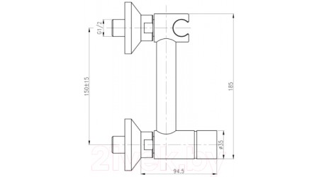 Смеситель Gross Aqua Bidet GA012202MB 