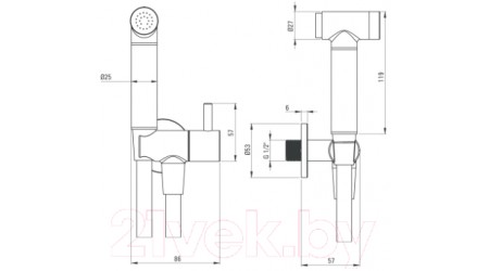 Гигиенический душ Deante Bidetta ANW 051B