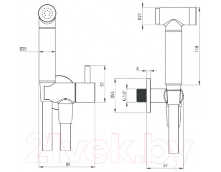 Гигиенический душ Deante Bidetta ANW 051B