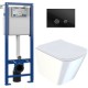 Унитаз подвесной с инсталляцией Iddis Bild BILRDSEi25 + S-IN-MZ-VECTOR + P-BU-STE/Blg/Gl