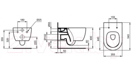 Унитаз подвесной Ideal Standard Blend Curve AquaBlade T374901