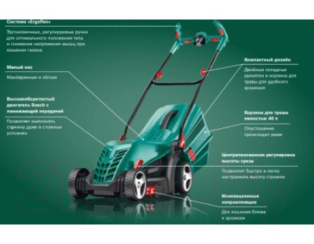 Газонокосилка электрическая Bosch ARM 37 (0.600.8A6.201)