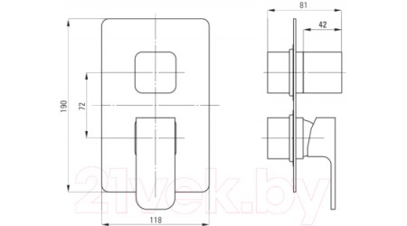 Корпус для скрытого монтажа Deante Box BXY 0DAM 
