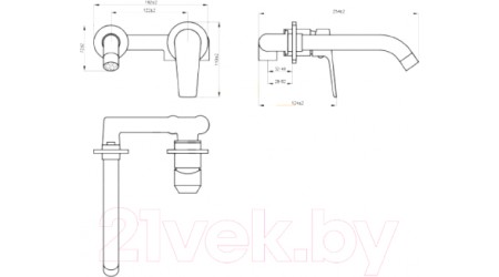 Смеситель Invena BP-19-U04-A (черный) 