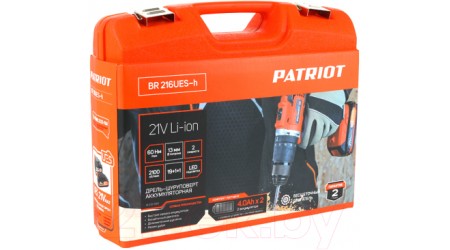 Аккумуляторная дрель-шуруповерт PATRIOT BR 216UES-H