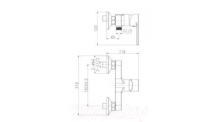 Смеситель Cersanit Brasko 63109 