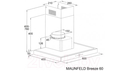 Вытяжка Т-образная Maunfeld Breeze 60 (нержавеющая сталь)