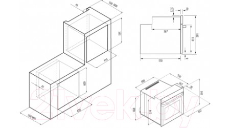 Электрический духовой шкаф Krona Breve 45 WH / 00026333