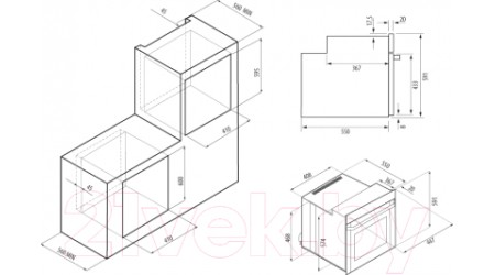 Электрический духовой шкаф Krona Breve 45 WH / 00026333