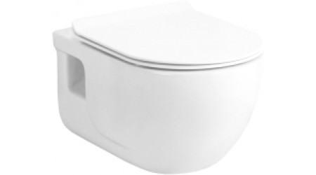 Унитаз подвесной Lucco Brilla Rim ART 100614-101 + 100757-101 (с крышкой)