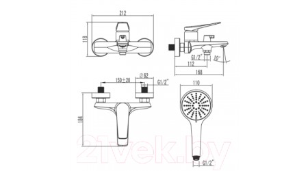Смеситель LEMARK Bronx LM3714BL 