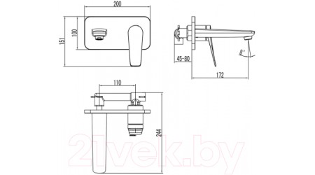 Смеситель LEMARK Bronx LM3726GM 