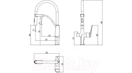 Смеситель LEMARK Bronx LM3761GM 