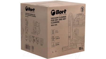 Профессиональный пылесос Bort BSS-1215 (93417784)