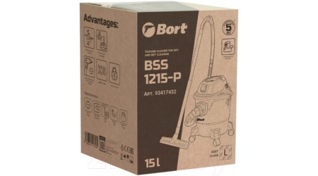 Профессиональный пылесос Bort BSS-1215-P (93417432)