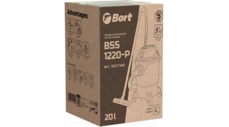 Профессиональный пылесос Bort BSS-1220-P (93417449)