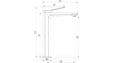 Смеситель Invena BU-01-W04-L (черный) 