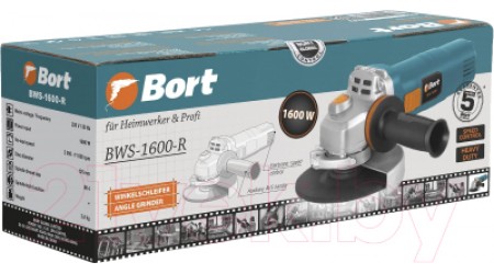 Угловая шлифовальная машина Bort BWS-1600-R (93411157)