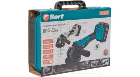 Угловая шлифовальная машина Bort BWS-21LI (93413571)