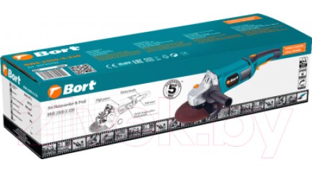 Угловая шлифовальная машина Bort BWS-2500-S-230 (93725792)