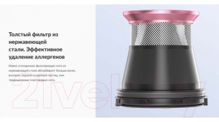 Портативный пылесос Jimmy BX5 Pro (серебристый/розовый)