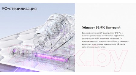 Портативный пылесос Jimmy BX5 Pro (серебристый/розовый)