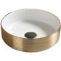 Умывальник CeramaLux C1055 (белый/золотистый)