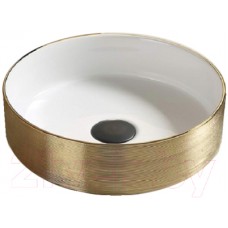 Умывальник CeramaLux C1055 (белый/золотистый)