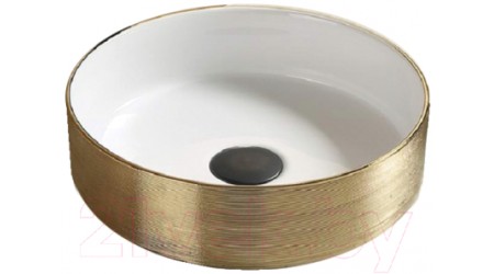 Умывальник CeramaLux C1055 (белый/золотистый)